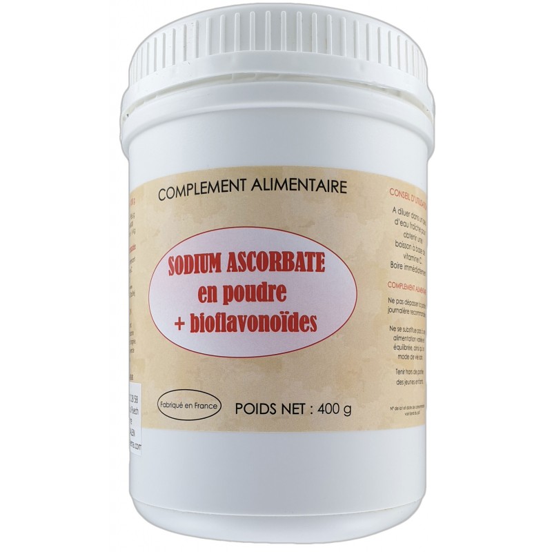 ASCORBATE de sodium + Bioflavonoïdes 400g